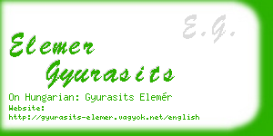 elemer gyurasits business card
